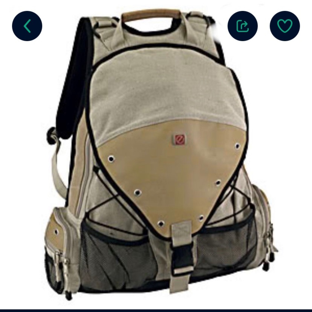 LAST SALE!! Backpack Ebag green Product 100% Cotton NWT